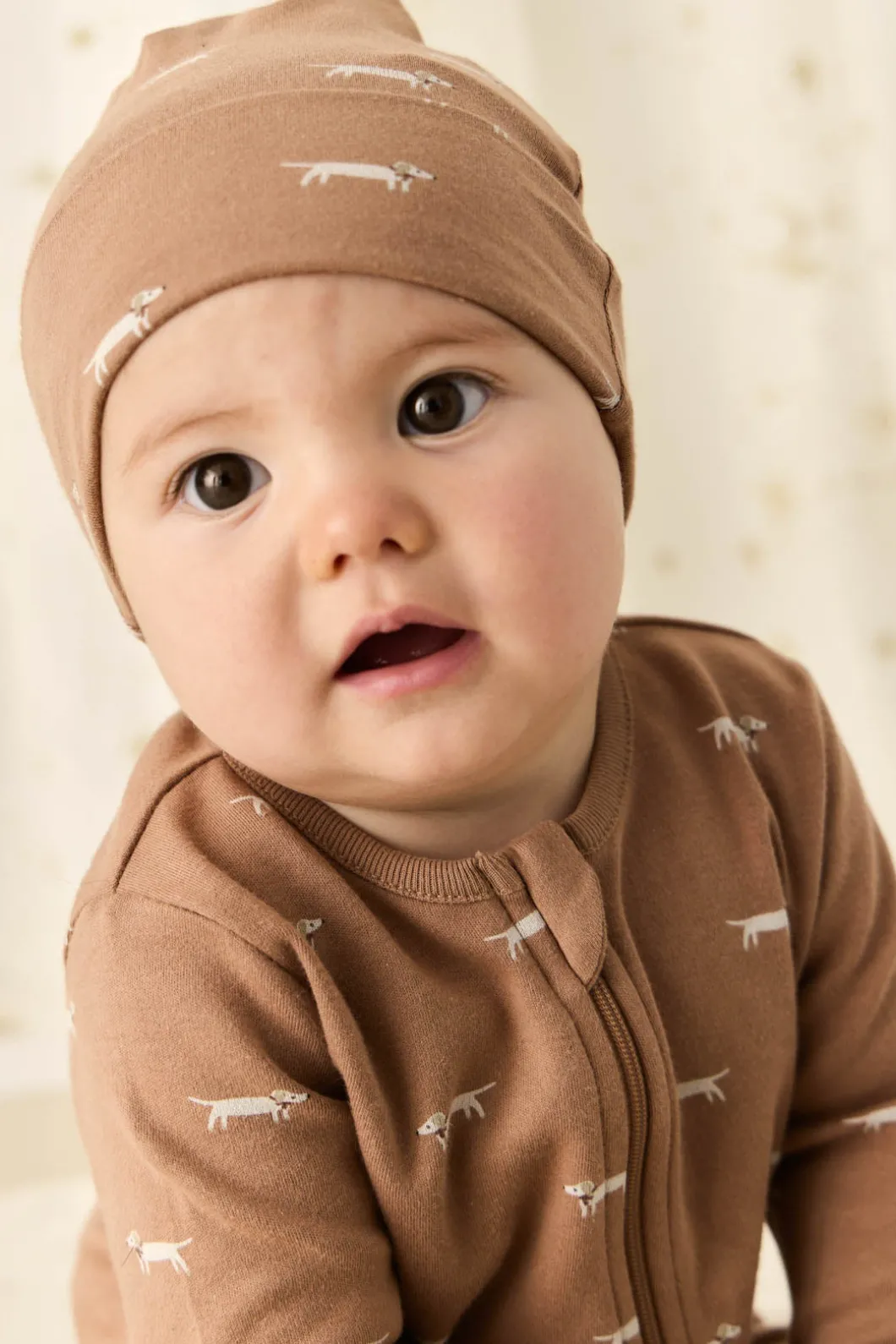 Organic Cotton Knot Beanie - Cosy Basil Spiced