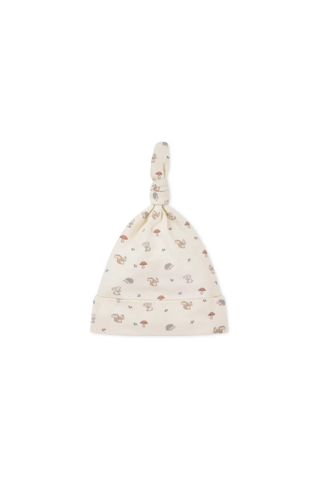 Organic Cotton Knot Beanie - Woodland Friends