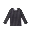 Organic Cotton Long Sleeve Top - Gingham Night