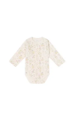 Organic Cotton Long Sleeve Bodysuit - Moons Garden
