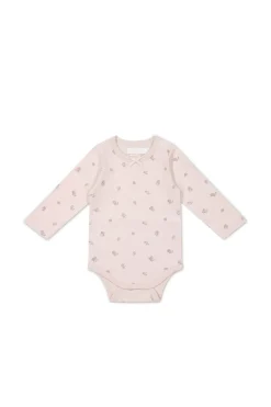 Organic Cotton Long Sleeve Bodysuit - Meredith Violet