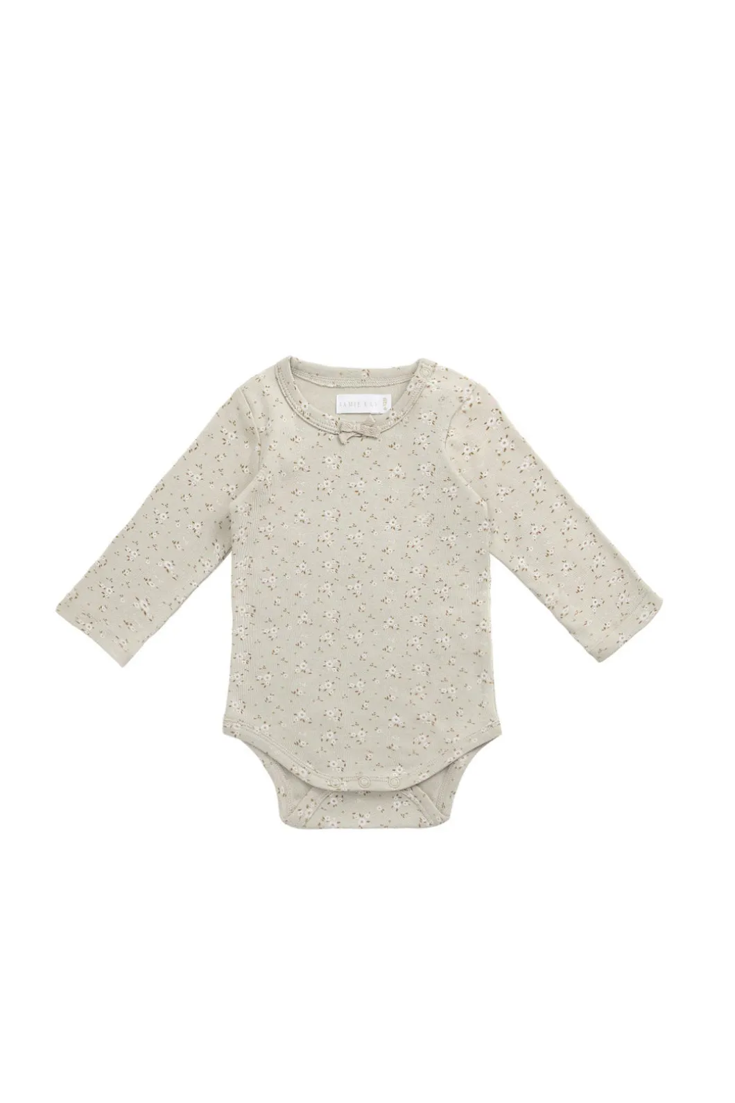 Organic Cotton Long Sleeve Bodysuit - Lulu Honeydew