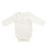 Organic Cotton Long Sleeve Bodysuit - Buttermilk