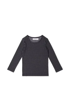 Organic Cotton Long Sleeve Top - Gingham Night