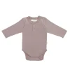 Organic Cotton Long Sleeve Bodysuit - Softest Mauve
