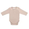 Organic Cotton Long Sleeve Bodysuit - Blushing Berry