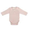 Organic Cotton Long Sleeve Bodysuit - Shell Pink