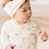Organic Cotton Long Sleeve Bodysuit - Playful Kittens
