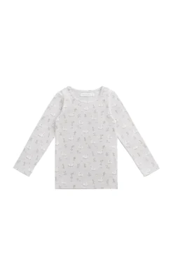 Organic Cotton Long Sleeve Top - Swanning Dawn Blue
