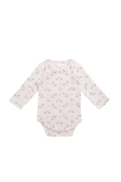 Organic Cotton Long Sleeve Bodysuit - Sweet Pea Floral