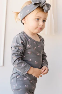 Organic Cotton Long Sleeve Top - Simone Lava