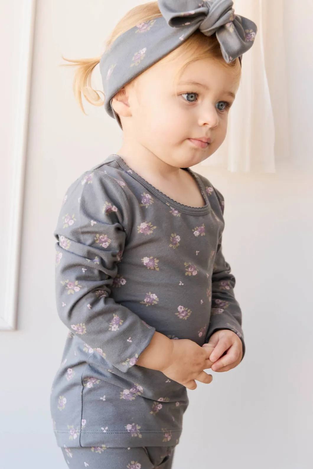 Organic Cotton Long Sleeve Top - Simone Lava