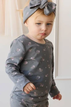 Organic Cotton Long Sleeve Top - Simone Lava