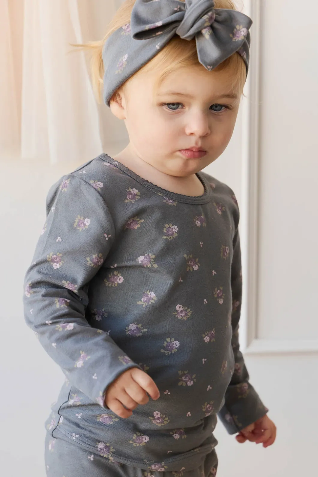 Organic Cotton Long Sleeve Top - Simone Lava