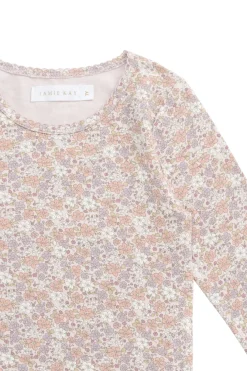 Organic Cotton Long Sleeve Top - Chloe Mauve