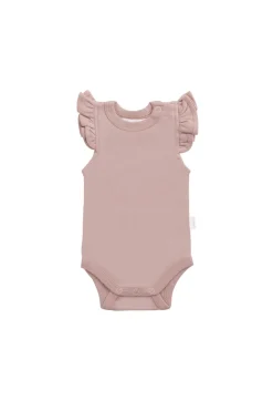 Organic Cotton Maddie Bodysuit - Powder Pink