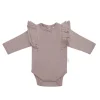 Organic Cotton Maddie Long Sleeve Bodysuit - Softest Mauve