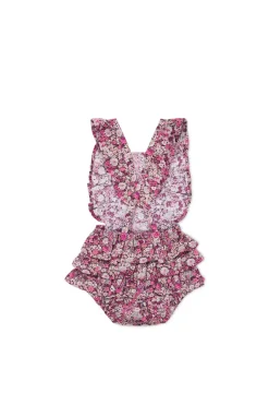 Organic Cotton Madeline Playsuit - Garden Print