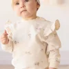 Organic Cotton Maple Sweatshirt - Playful Kittens Whisper White Large