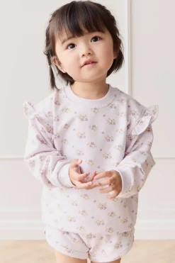 Organic Cotton Maple Sweatshirt - Rose Floral Pink