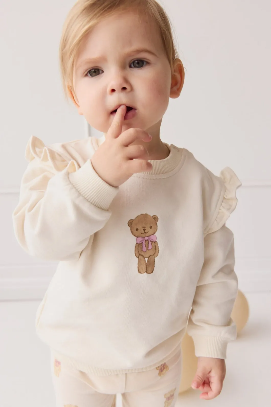 Organic Cotton Maple Sweatshirt - Cloud Little Georgie