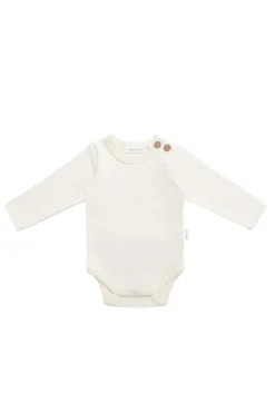 Organic Cotton Marlo Long Sleeve Bodysuit - Buttermilk