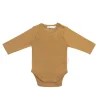 Organic Cotton Marlo Long Sleeve Bodysuit - Golden