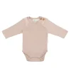 Organic Cotton Marlo Long Sleeve Bodysuit - Blushing Berry