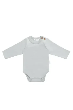 Organic Cotton Marlo Long Sleeve Bodysuit - Mineral