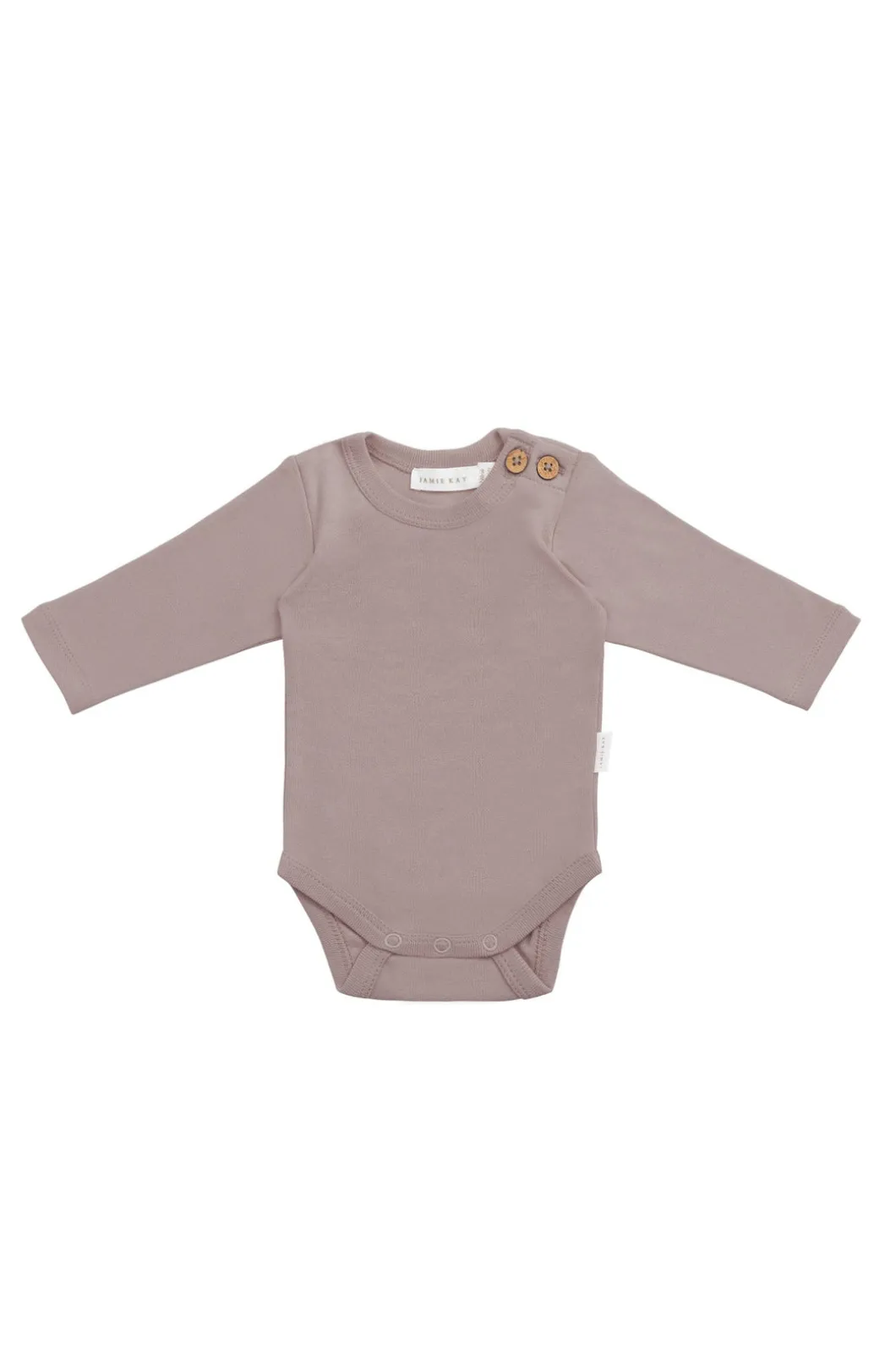 Organic Cotton Marlo Long Sleeve Bodysuit - Softest Mauve