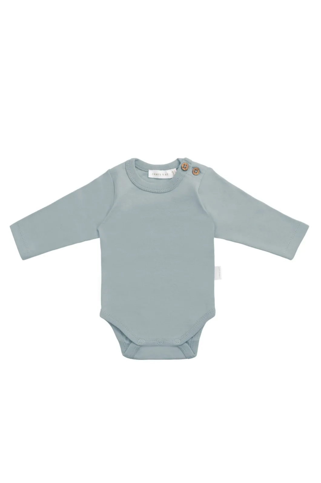 Organic Cotton Marlo Long Sleeve Bodysuit - Pond