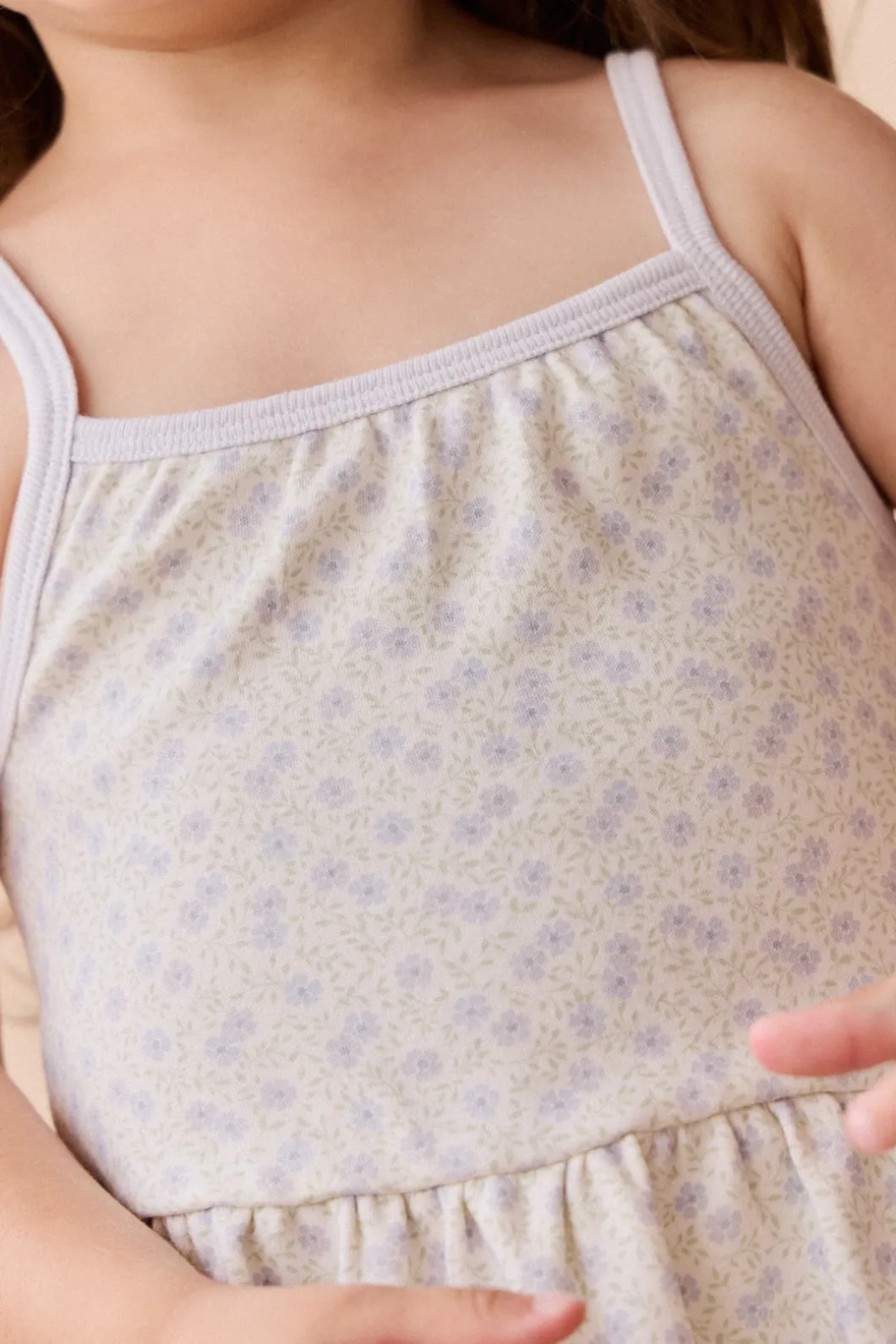 Organic Cotton Meadow Singlet - Emmy Lilac