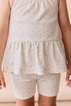 Organic Cotton Meadow Singlet - Emmy Lilac