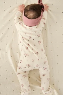 Organic Cotton Melanie Onepiece - Lauren Floral Tofu