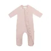 Organic Cotton Melanie Zip Onepiece - Shell Pink