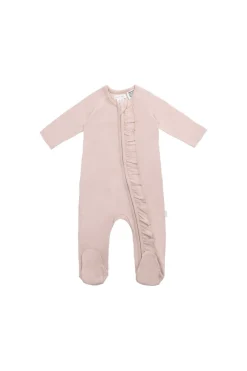 Organic Cotton Melanie Zip Onepiece - Shell Pink