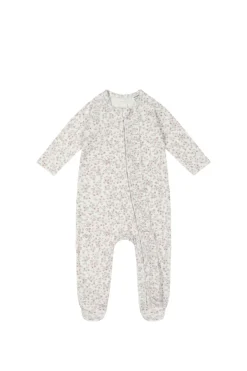 Organic Cotton Melanie Zip Onepiece - Posy Floral