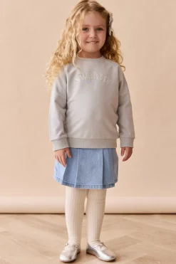 Organic Cotton Mimi Sweatshirt - Dawn Blue Sweetie