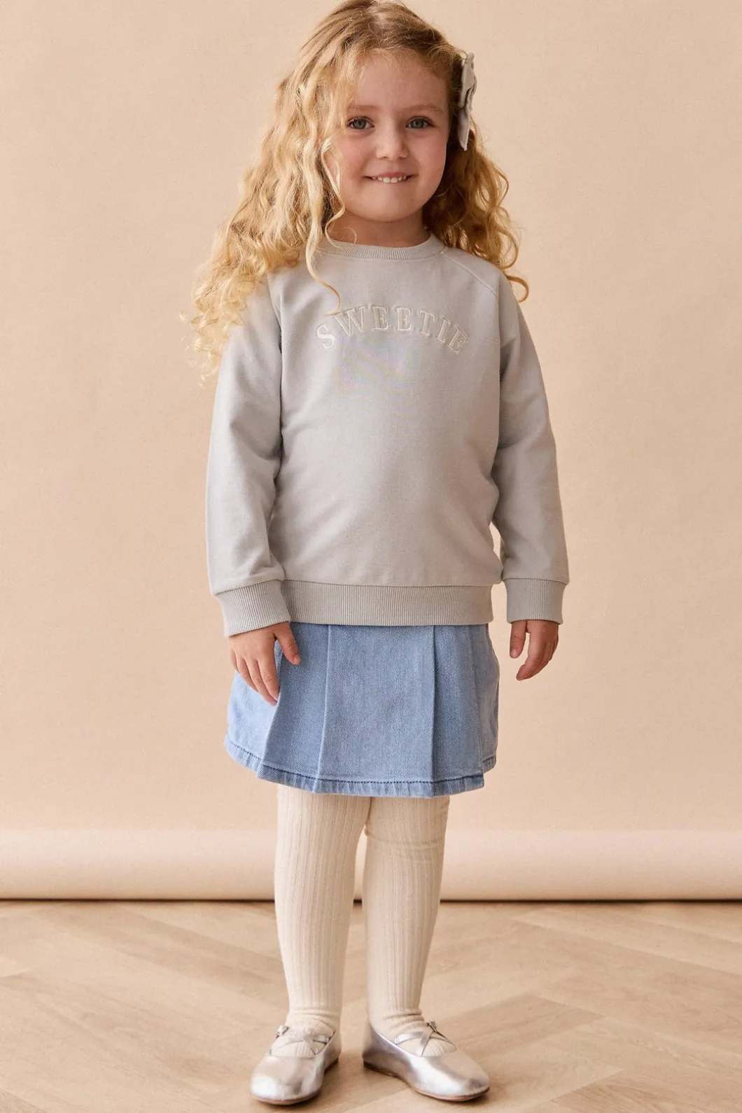 Organic Cotton Mimi Sweatshirt - Dawn Blue Sweetie