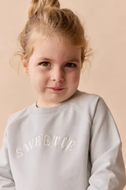Organic Cotton Mimi Sweatshirt - Dawn Blue Sweetie