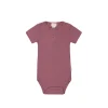 Organic Cotton Modal Darcy Rib Tee Bodysuit - Rosette