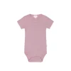 Organic Cotton Modal Darcy Rib Tee Bodysuit - Vintage Violet