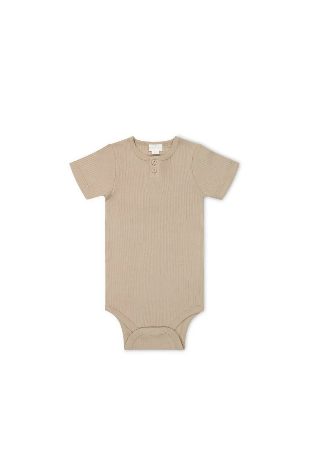 Organic Cotton Modal Darcy Rib Tee Bodysuit - Fawn