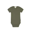 Organic Cotton Modal Darcy Rib Tee Bodysuit - Sicilian Olive