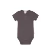 Organic Cotton Modal Darcy Rib Tee Bodysuit - Carob
