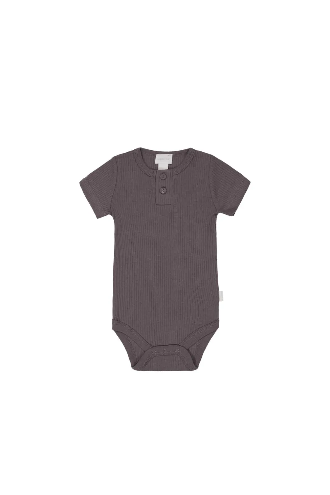 Organic Cotton Modal Darcy Rib Tee Bodysuit - Carob