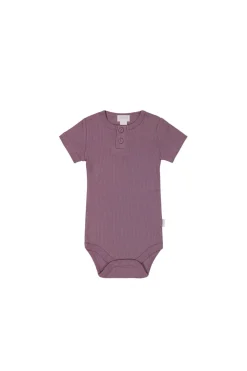 Organic Cotton Modal Darcy Rib Tee Bodysuit - Della