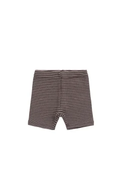 Organic Cotton Modal Elisa Bike Short - Little Stripe Earth/Cloud