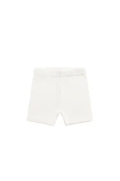 Organic Cotton Modal Elisa Bike Short - Milk