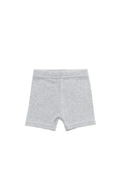 Organic Cotton Modal Elisa Bike Short - Light Grey Marle